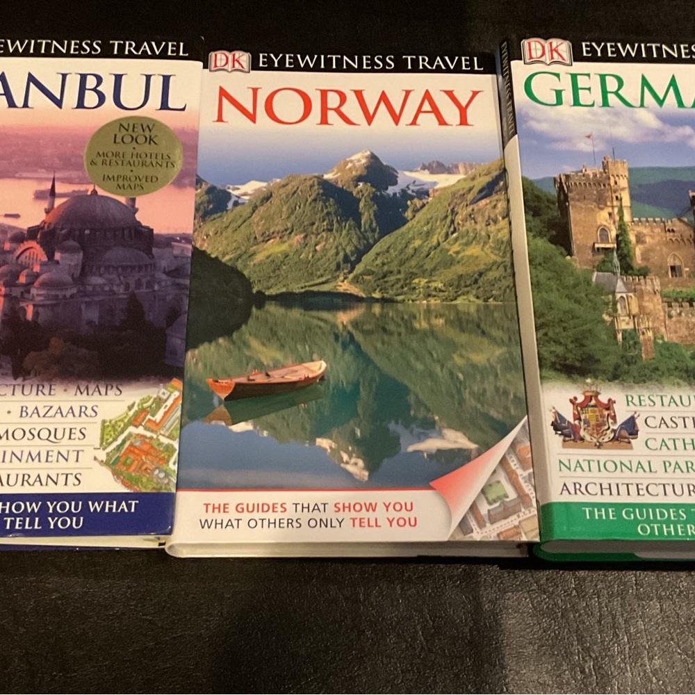 THREE EYEWITNESS TRAVEL BOOKS.ISTANBUL, GERMANY & NORWAY. ILLUSTRATIONS & MAPS